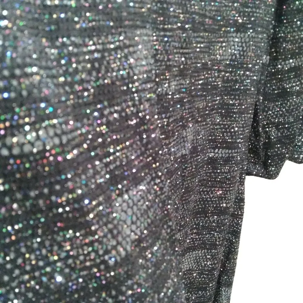 CLOTH & PEOPLE Glittery Cut-Out Dress Size S – Black/Glitter